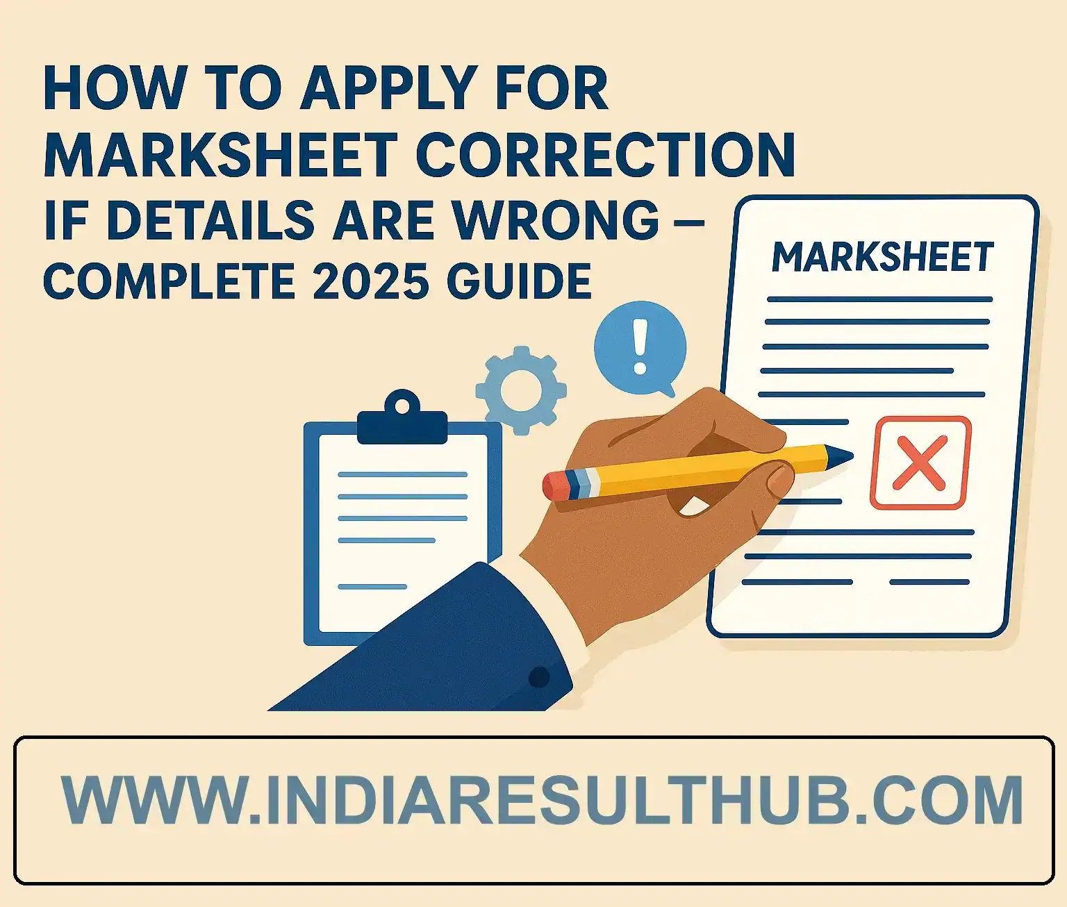 How to Apply for Marksheet Correction 2025
