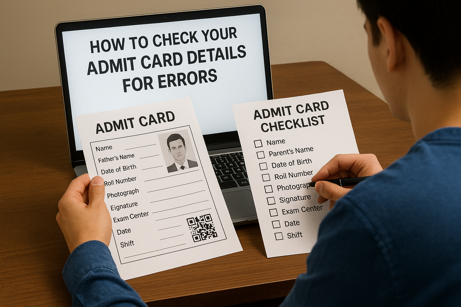 step-by-step checklist to verify every detail on your admit card